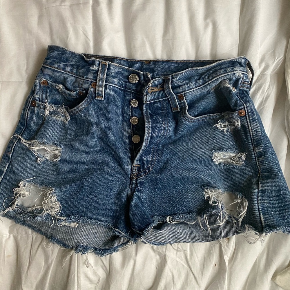 Levi Vintage 501 Distressed Shorts